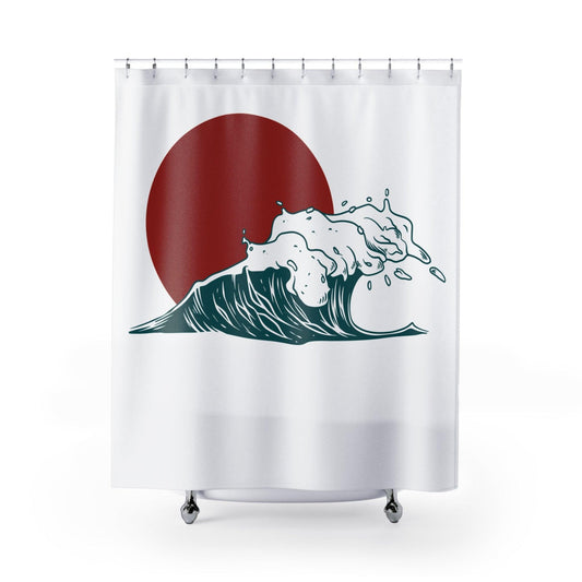 Discover your passions Shower Curtains The Wave - iprintyourpassions.com