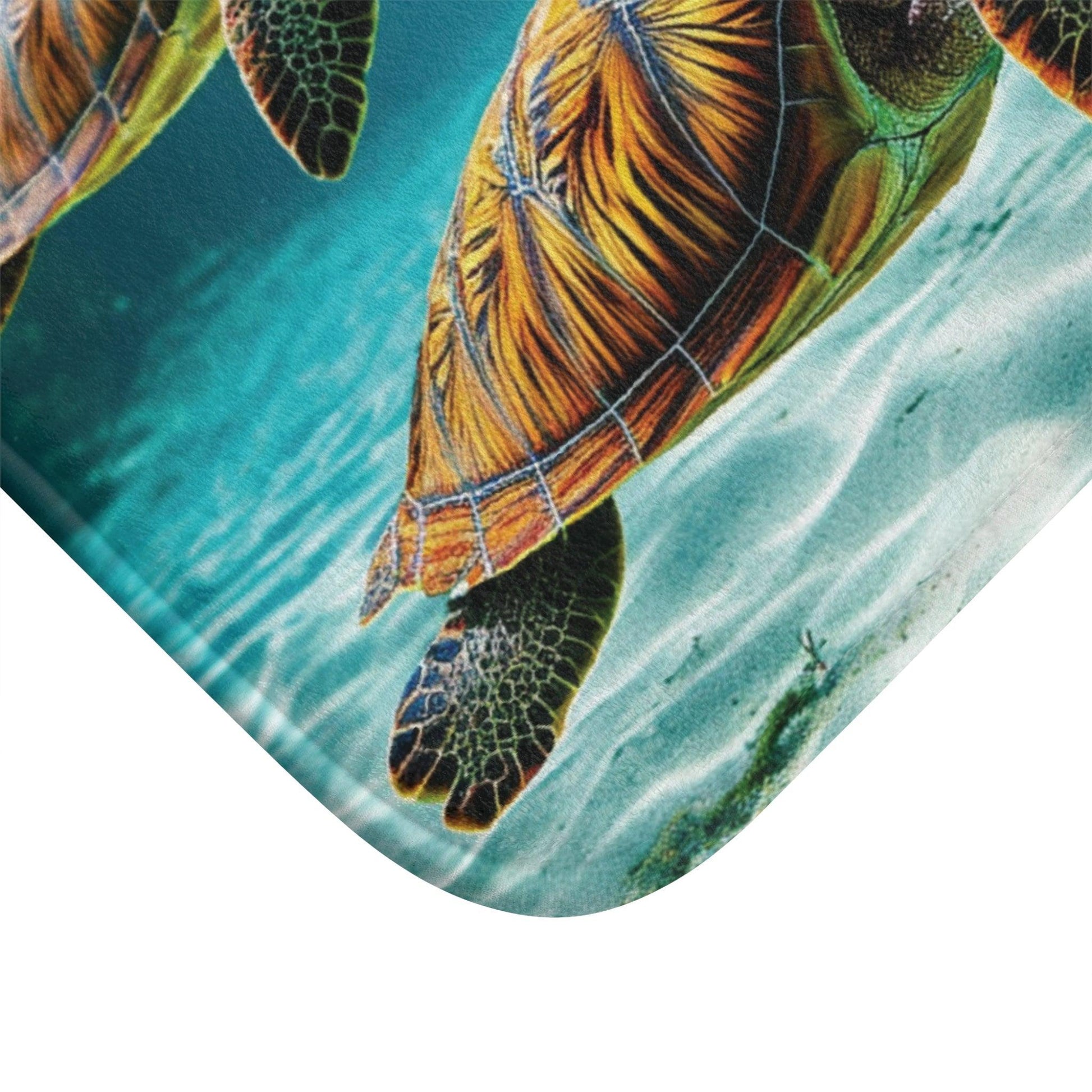 Discover your passions Bath Mat The turtles - iprintyourpassions.com