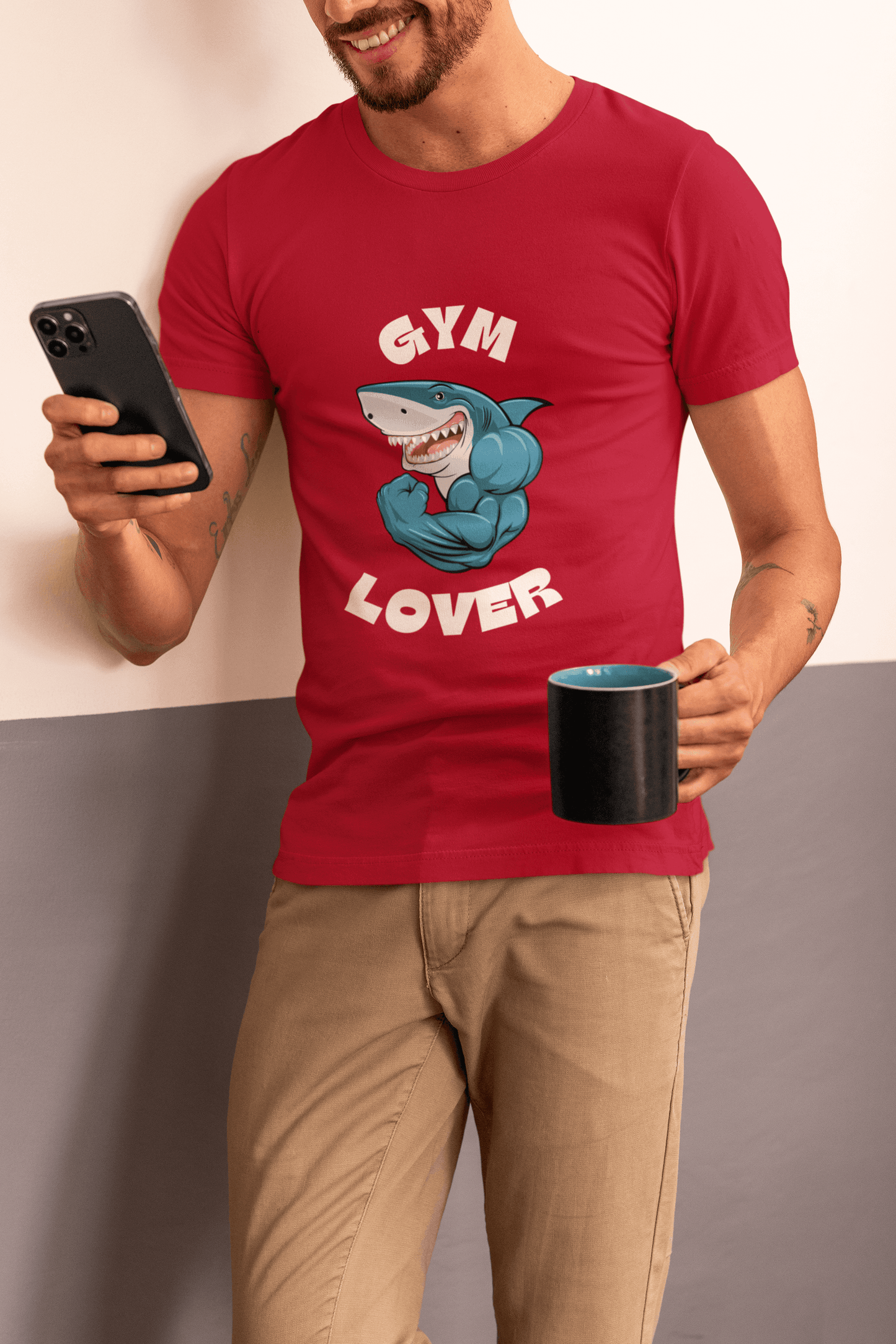 Discover your passions with the short-sleeve The Fit Shark - iprintyourpassions.com