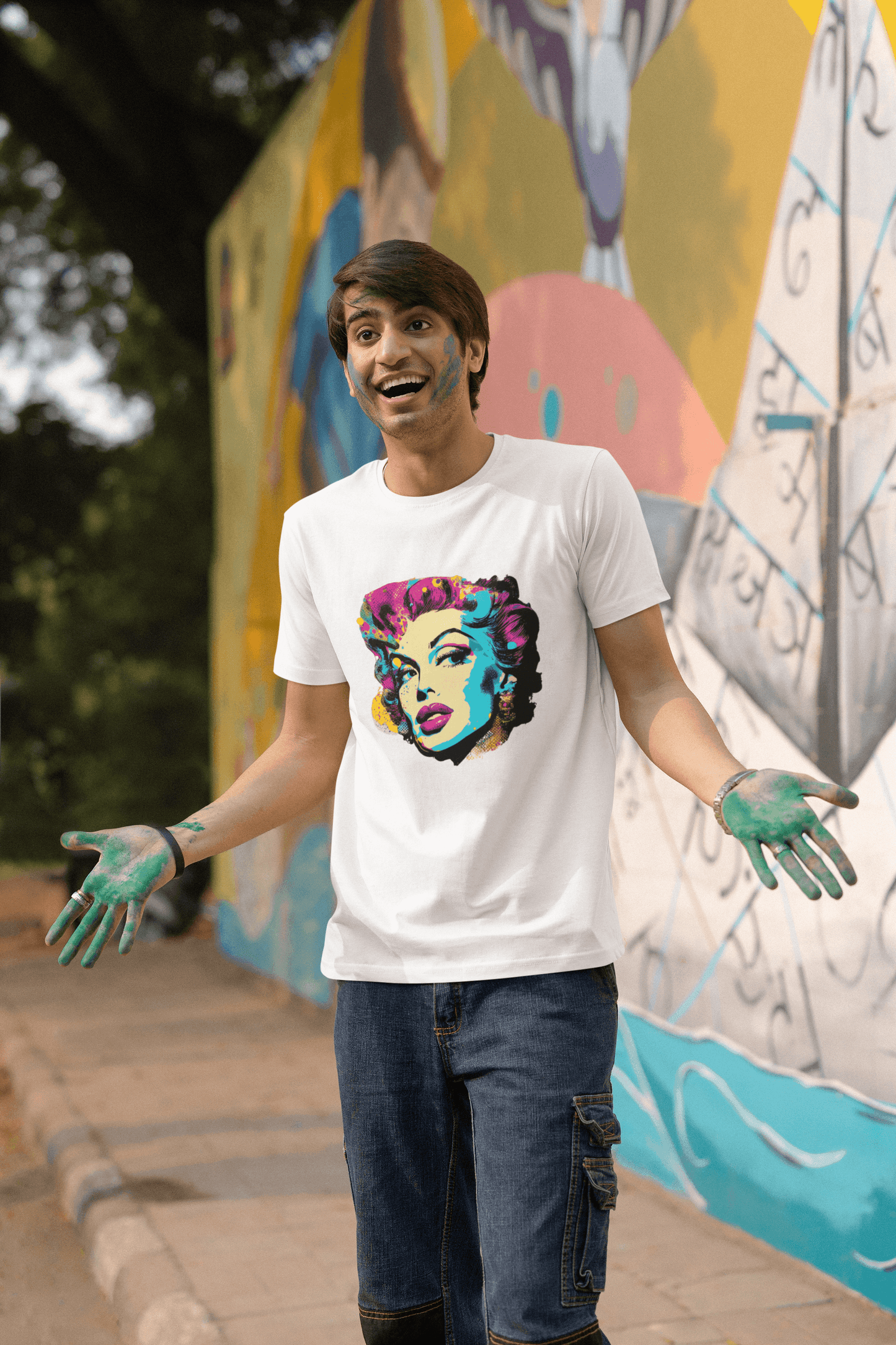 Discover your passions with the pop art Marilyn Monroe short-sleeved T-shirt - iprintyourpassions.com