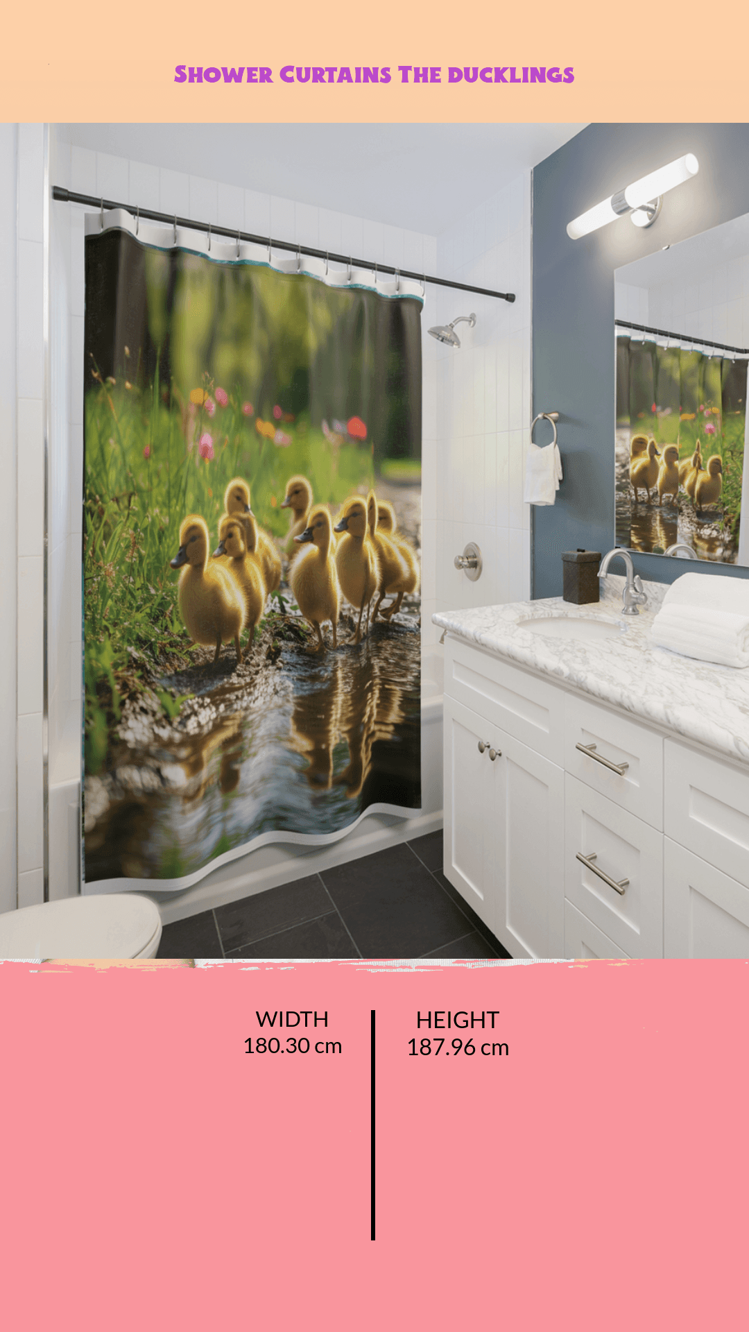 Discover your passions Shower Curtains The ducklings - iprintyourpassions.com